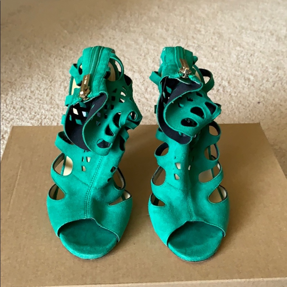 Jimmy Choo Imogen Green Cage Sandal - Picture 6 of 6